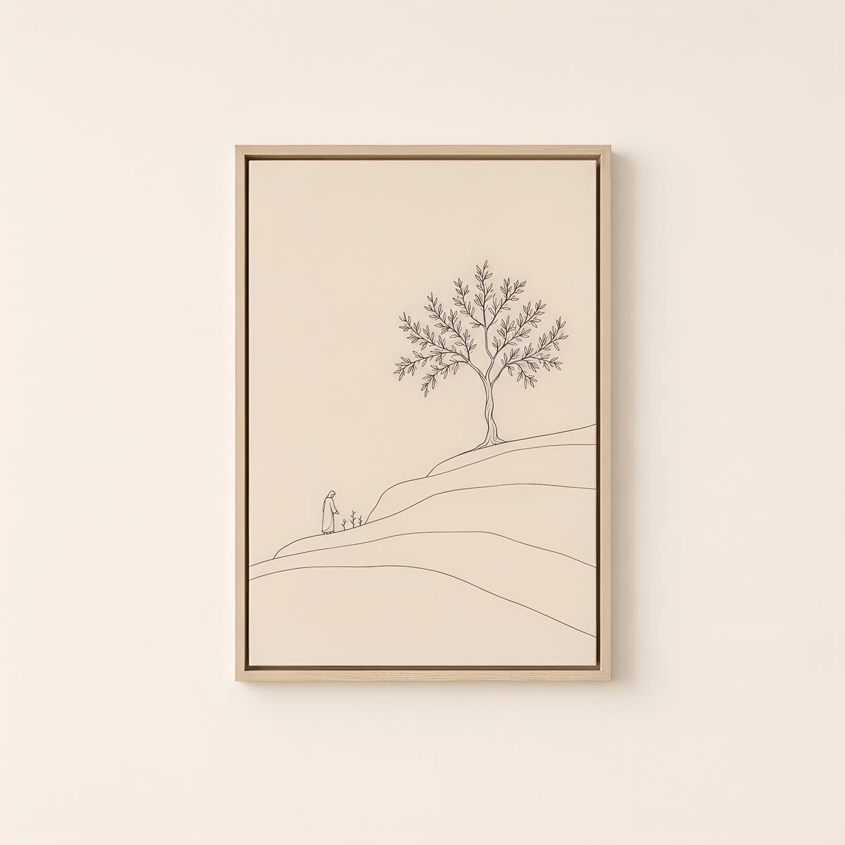 Seed That Moves Mountains — Light Wood floater frame catalog