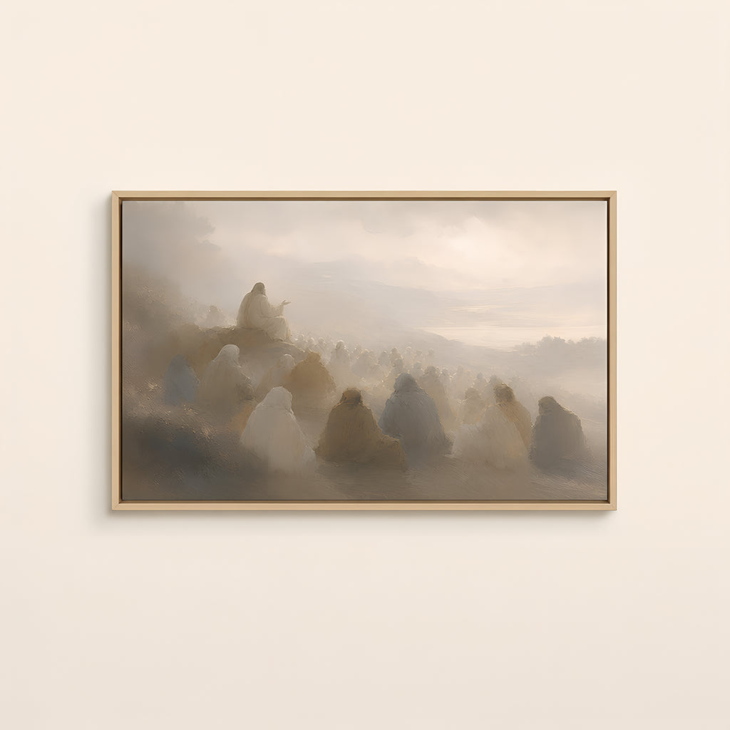 Sermon on the Mount — Light Wood floater frame catalog