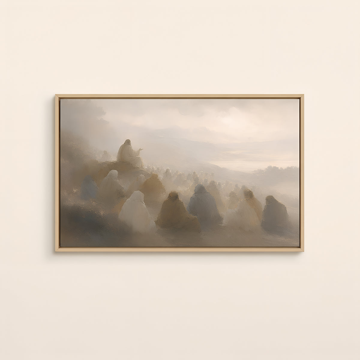 Sermon on the Mount — Light Wood floater frame catalog