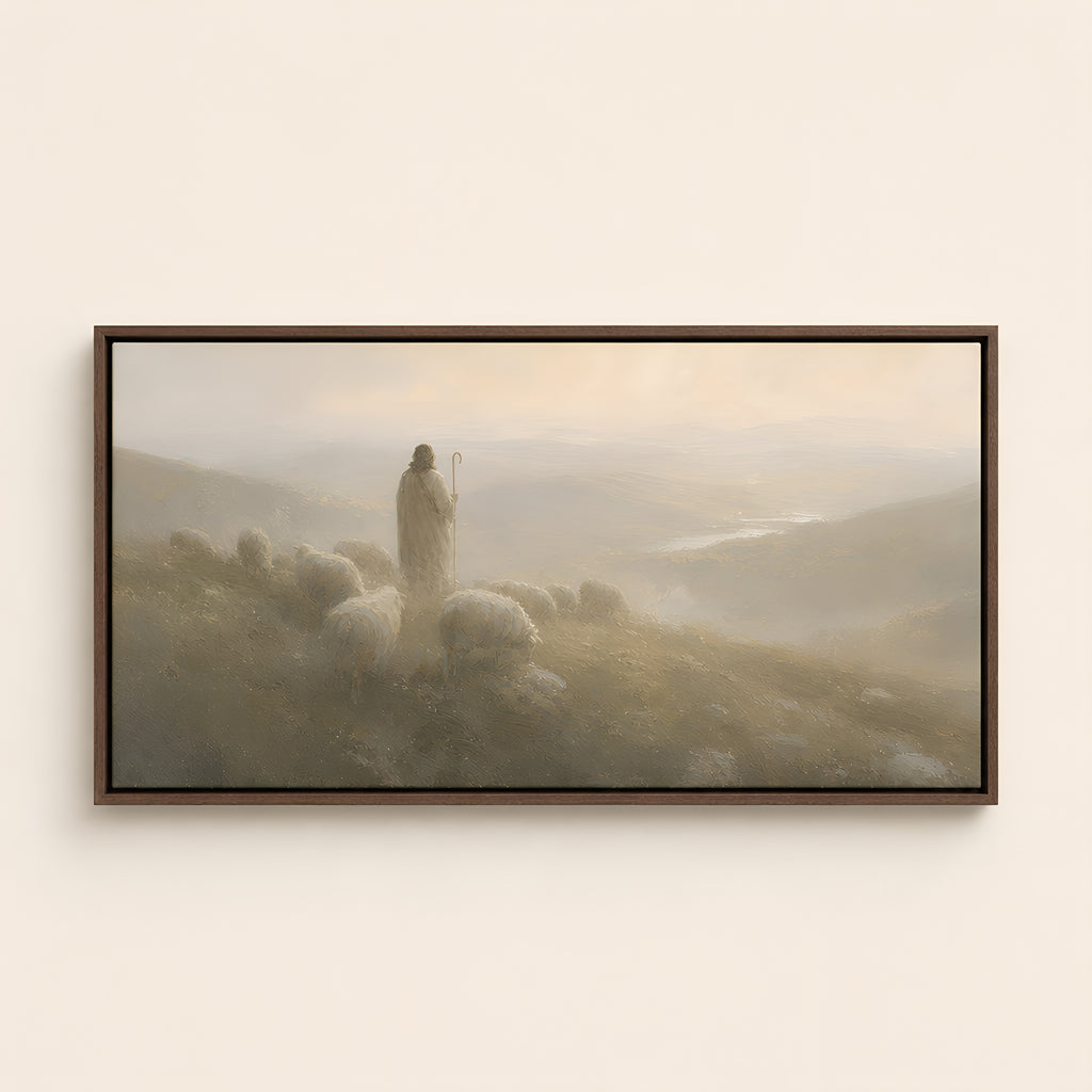 Shepherd of My Soul — Brown Wood floater frame catalog