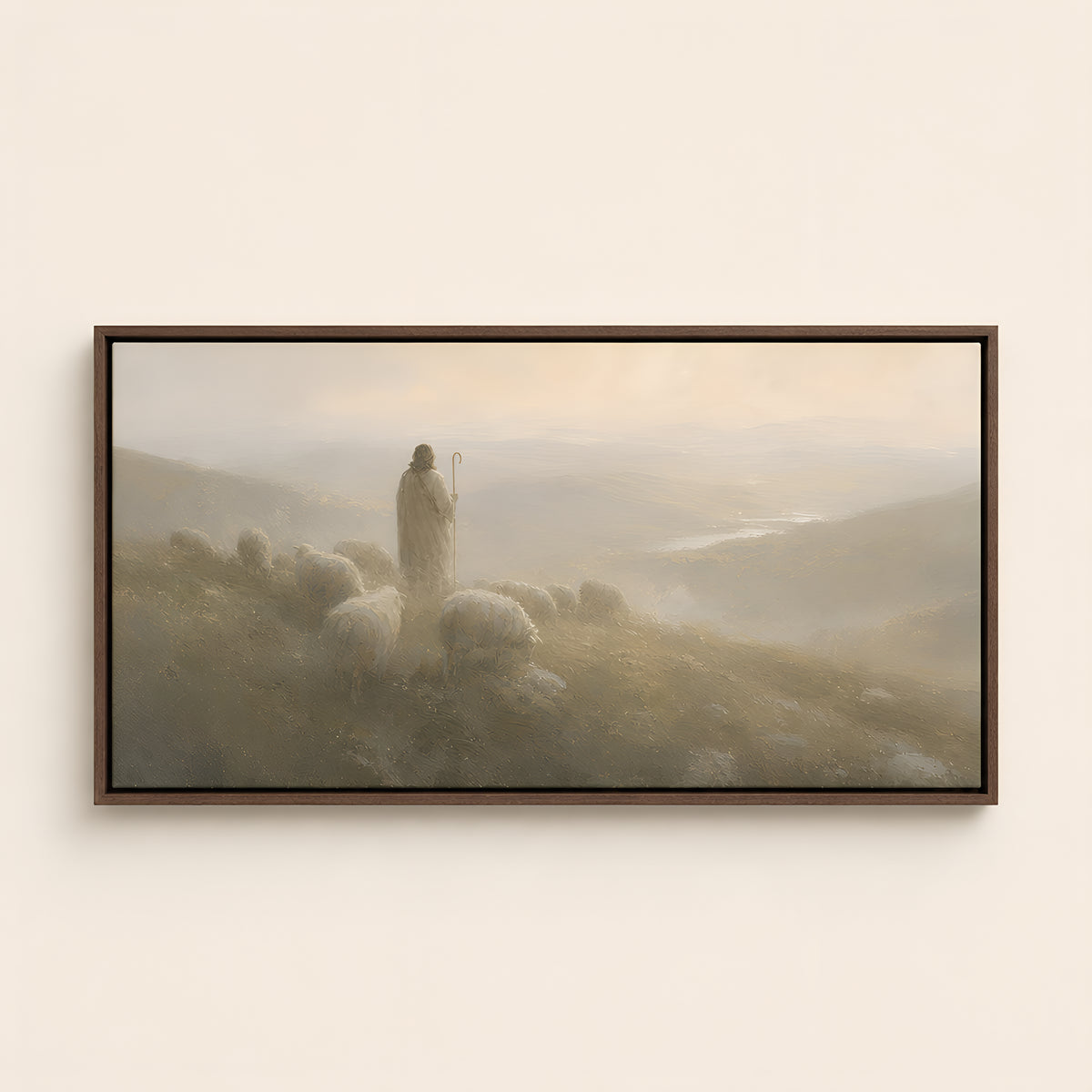 Shepherd of My Soul — Brown Wood floater frame catalog