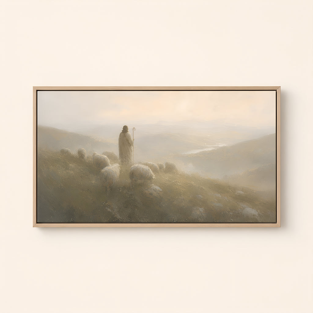 Shepherd of My Soul — Light Wood floater frame catalog