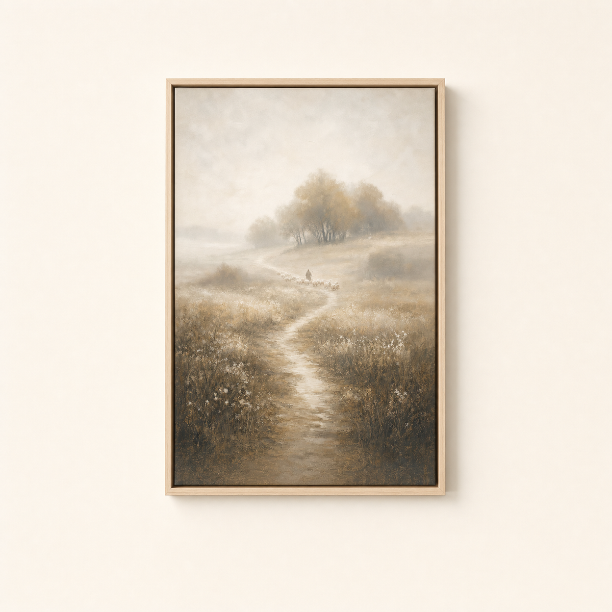 Shepherd's Path — Light Wood floater frame (catalog plate)