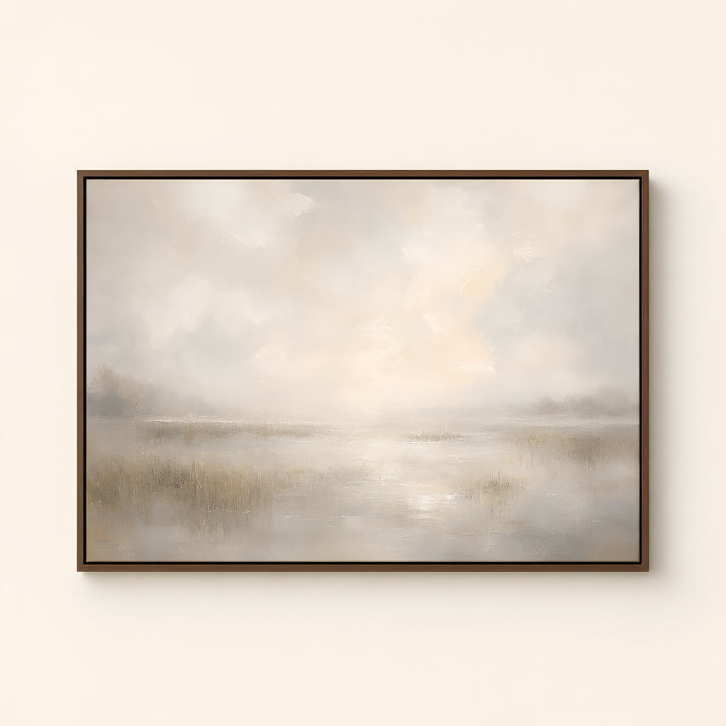 Stillness — Brown Wood floater frame catalog
