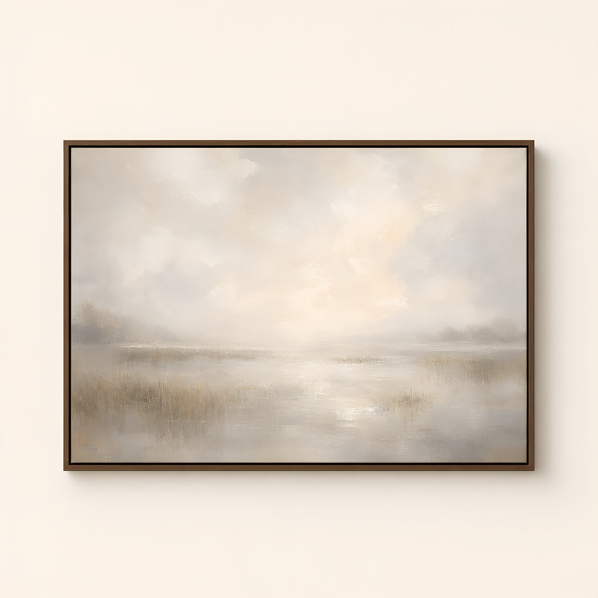 Stillness — Brown Wood floater frame catalog
