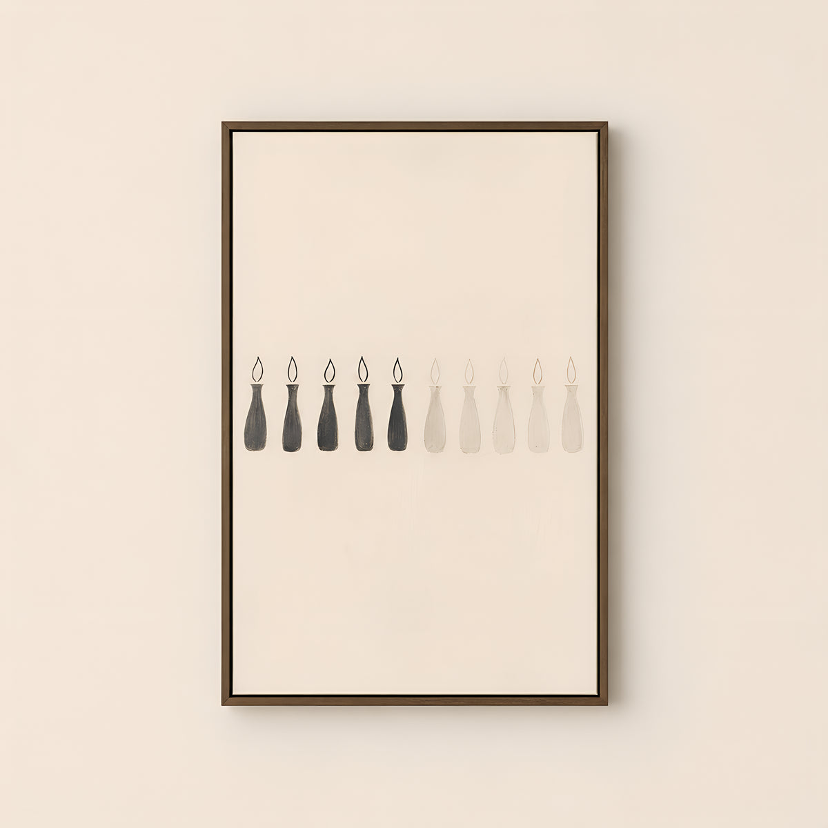The Ten Virgins — Brown Wood floater frame catalog