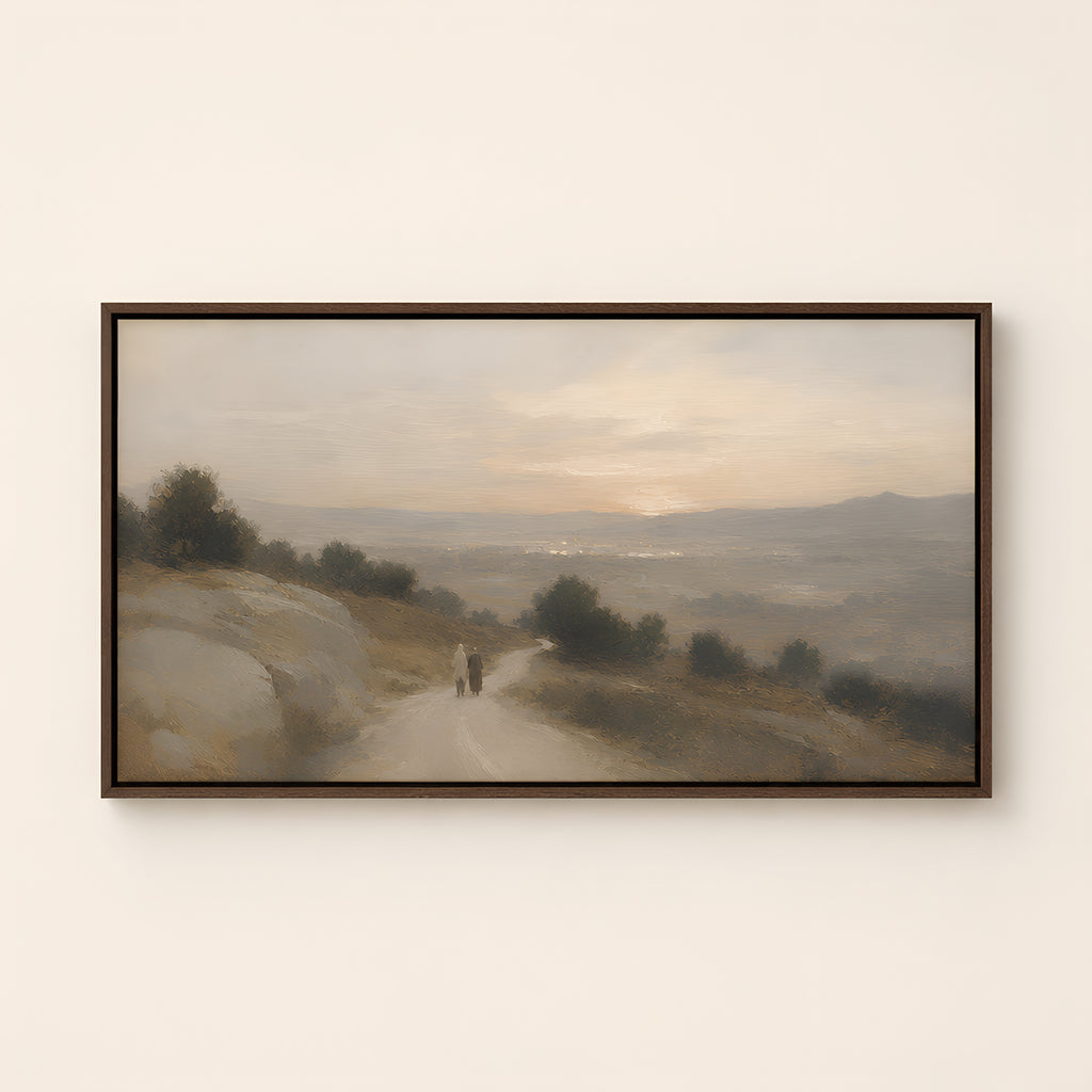 The Bethlehem Road — Brown Wood floater frame catalog