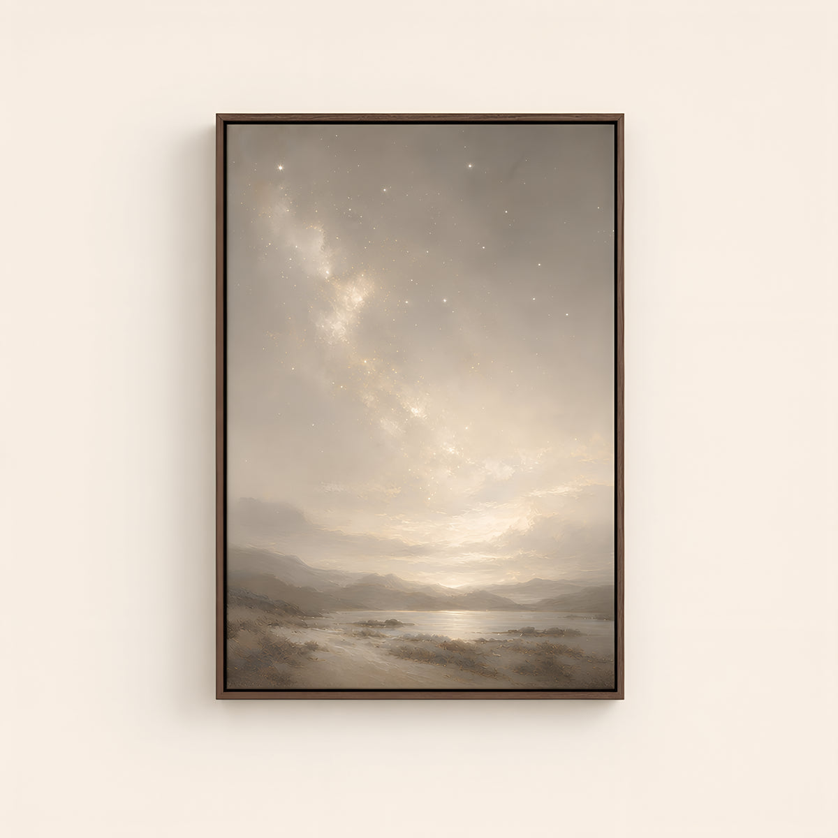 The Heavens — Brown Wood floater frame catalog