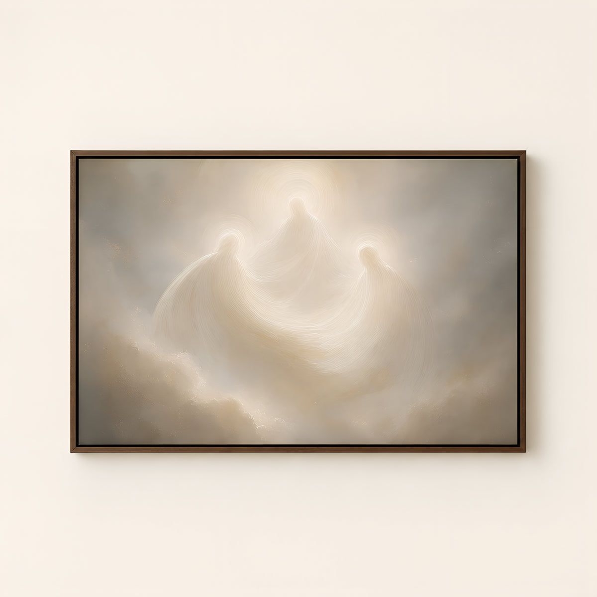 The Holy Trinity — Brown Wood floater frame catalog