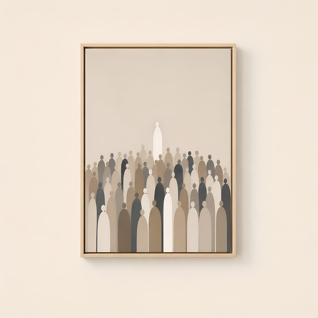 The Multitude — Light Wood floater frame catalog