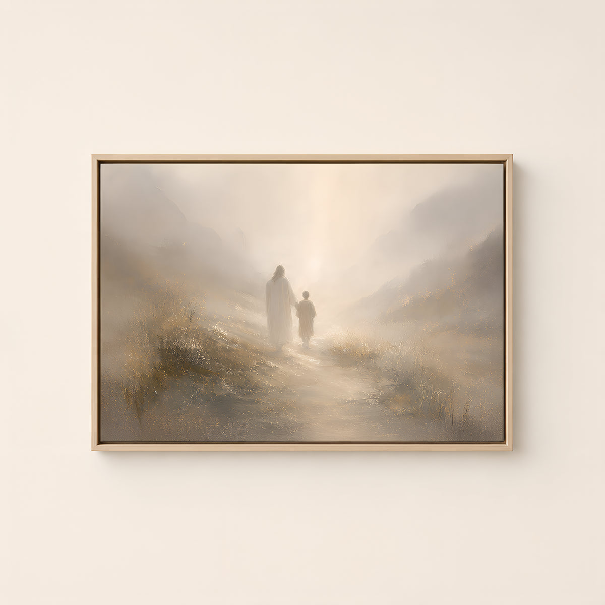 Thou Art With Me — Light Wood floater frame catalog