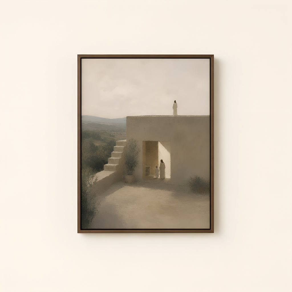 Through the Roof — Brown Wood floater frame catalog