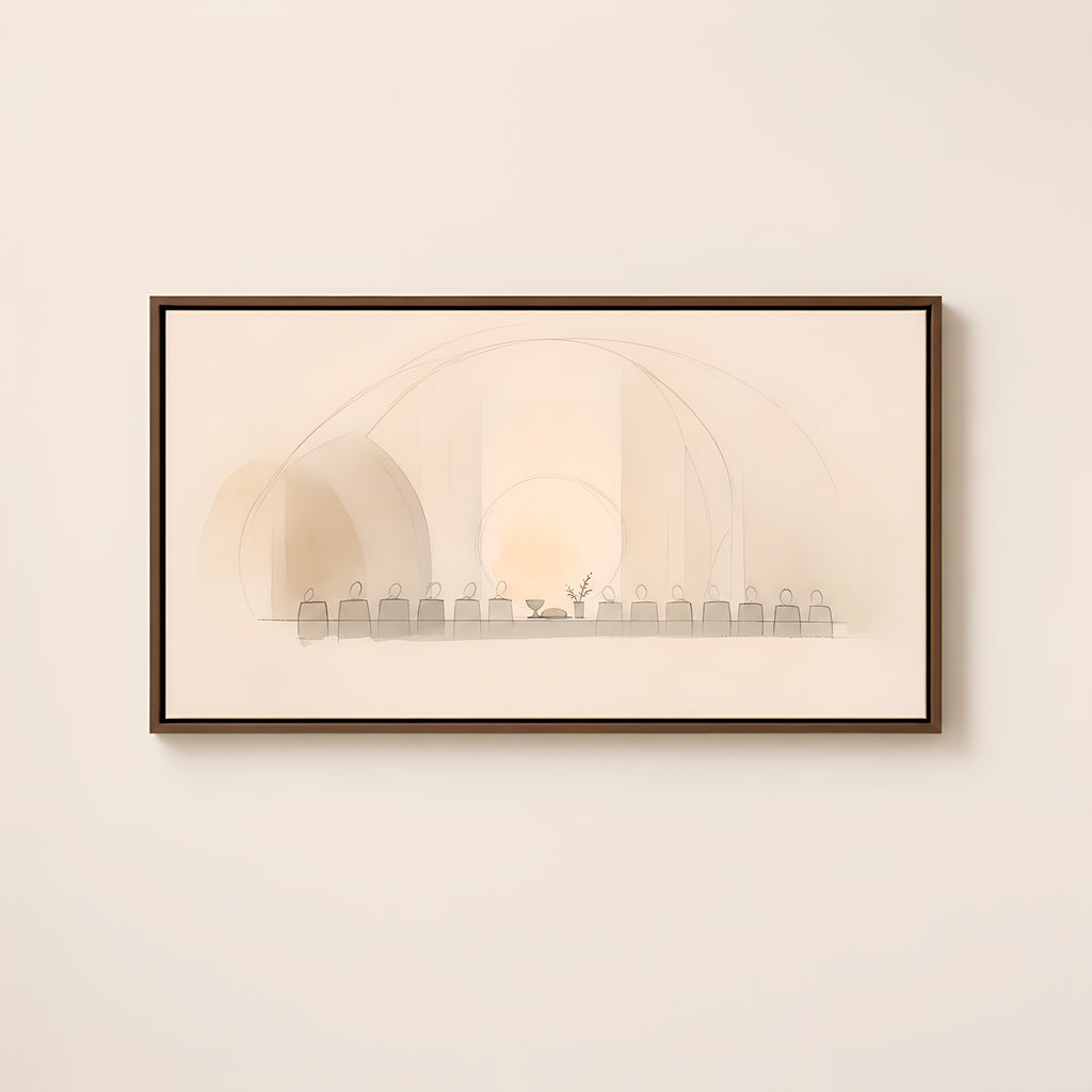 The Upper Room — Brown Wood floater frame catalog