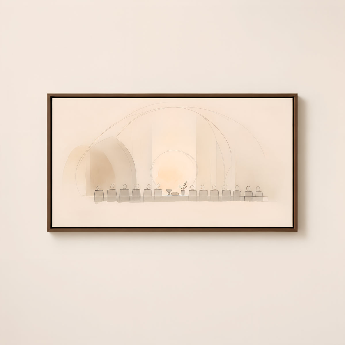 The Upper Room — Brown Wood floater frame catalog
