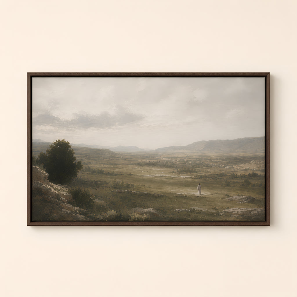 Valley of Dry Bones — Brown Wood floater frame catalog