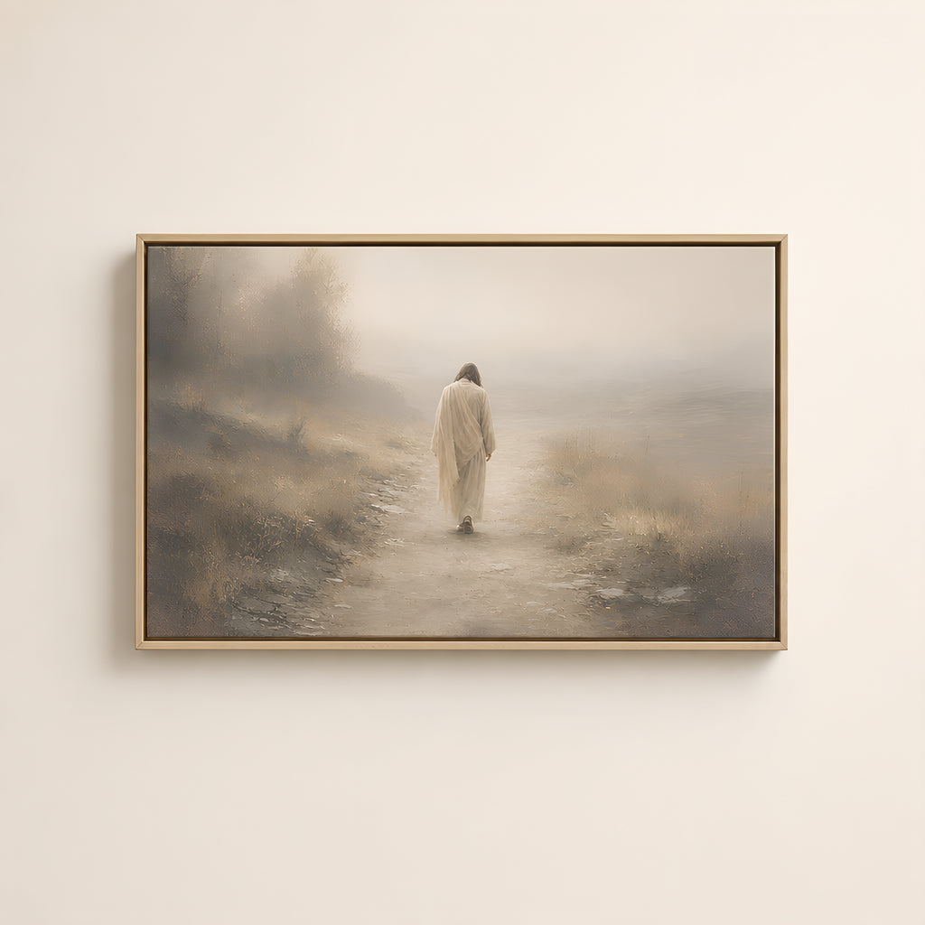 Walk Humbly — Light Wood floater frame catalog