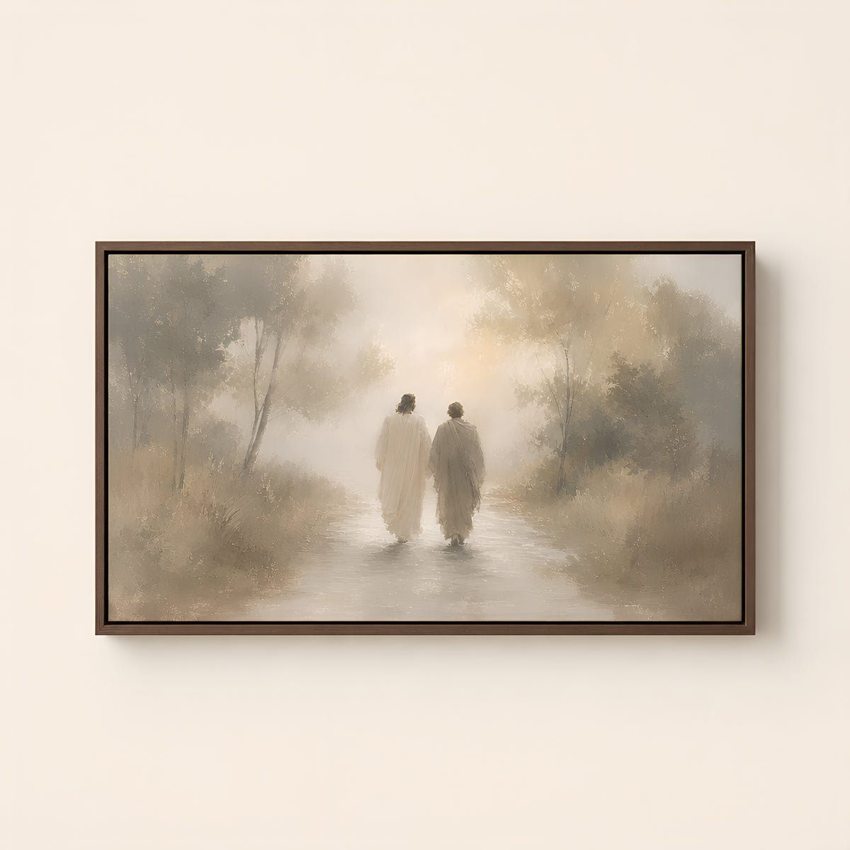 Walk With Me — Brown Wood floater frame catalog