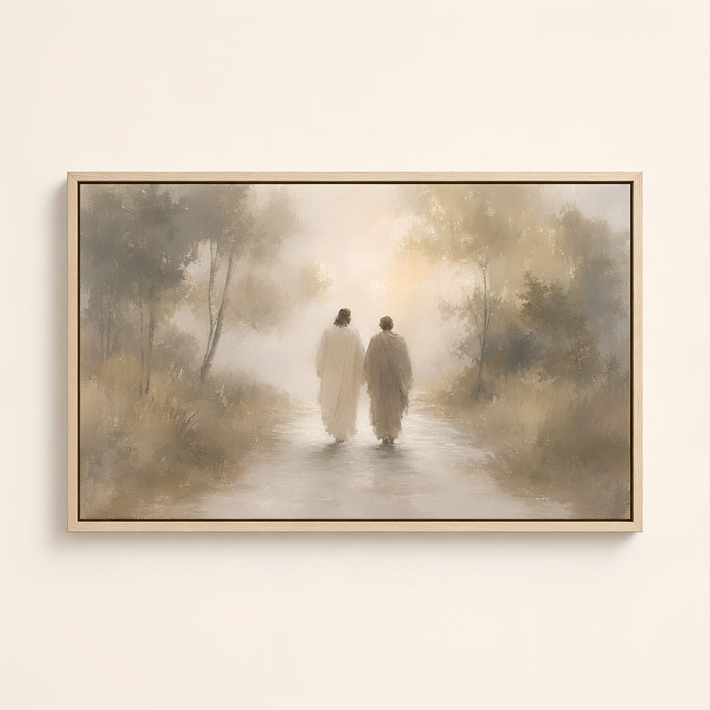 Walk With Me — Light Wood floater frame catalog