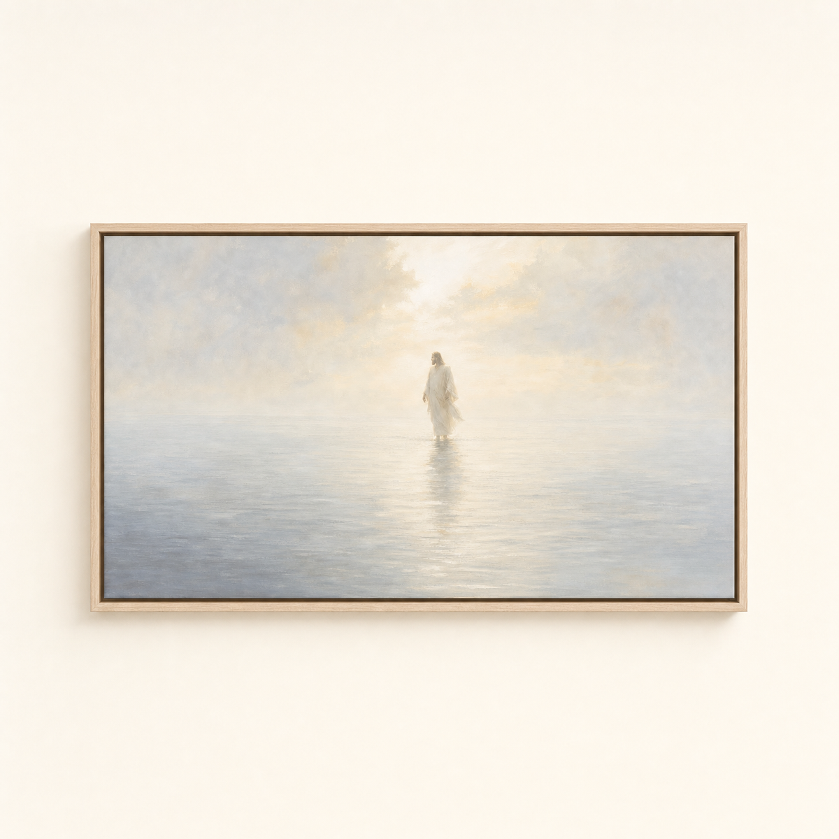 Walks On Water — Light Wood floater frame (catalog plate)