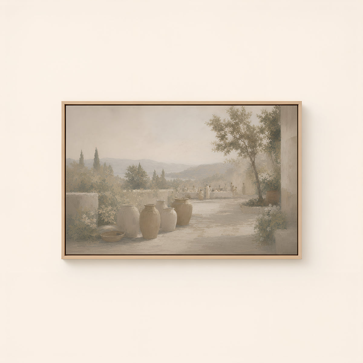 Water Into Wine — Light Wood floater frame catalog