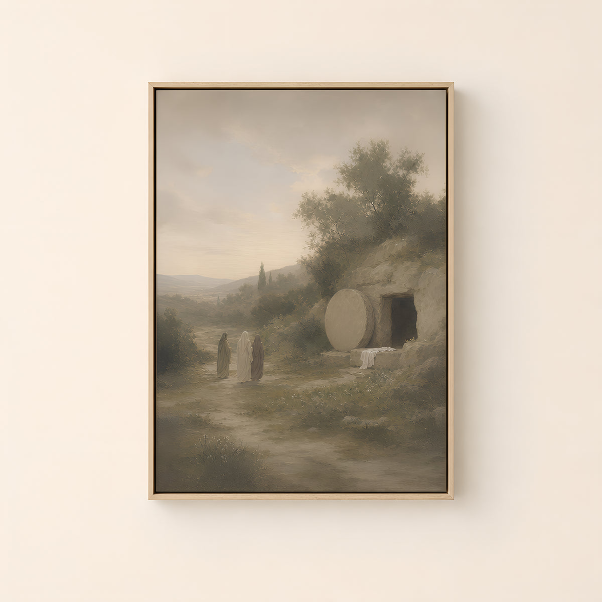 White Garments — Light Wood floater frame catalog