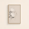 White Peonies — Light Wood floater frame catalog