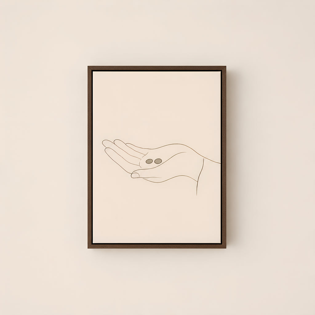 The Widow's Mite — Brown Wood floater frame catalog