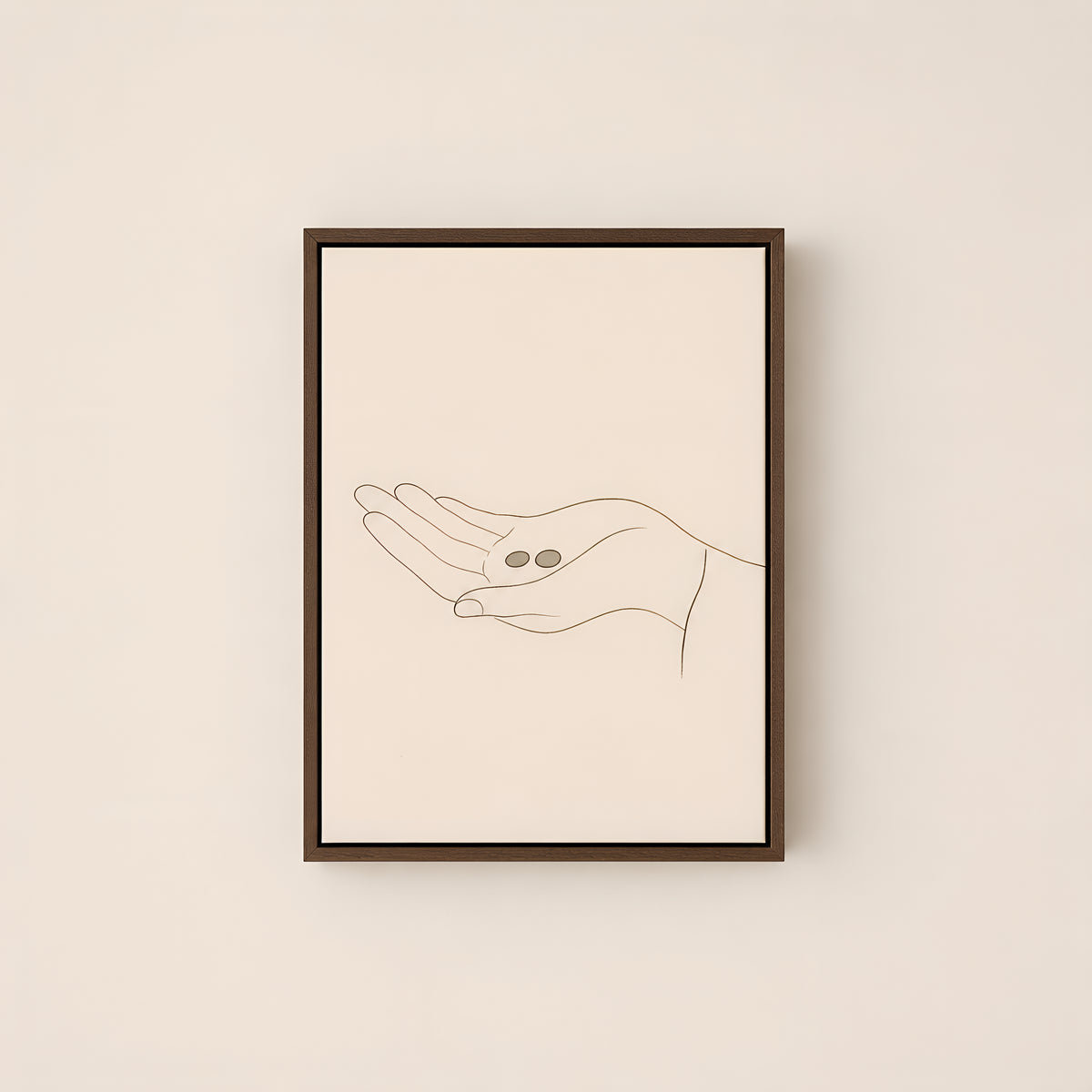The Widow's Mite — Brown Wood floater frame catalog