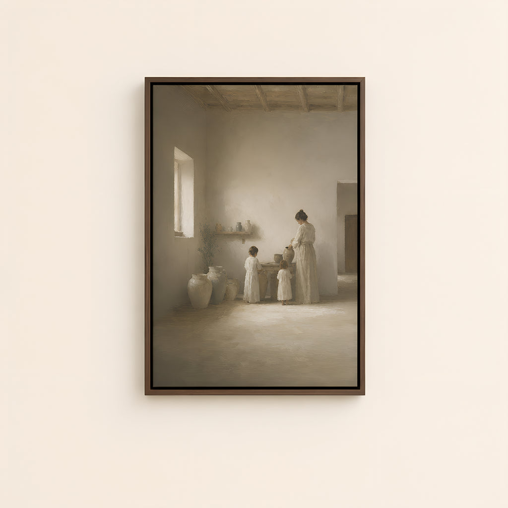 Widow's Oil — Brown Wood floater frame catalog