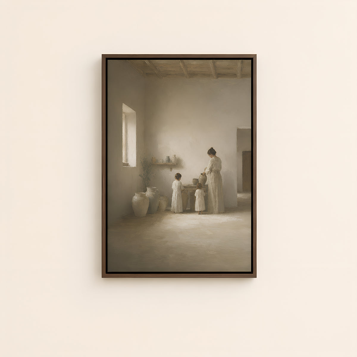 Widow's Oil — Brown Wood floater frame catalog