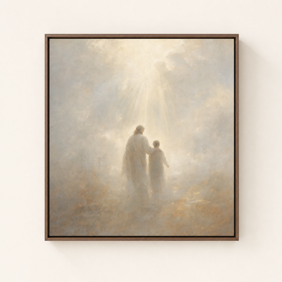 With the Father — Brown Wood floater frame (catalog plate)