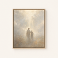 With the Father — Light Wood floater frame (catalog plate)